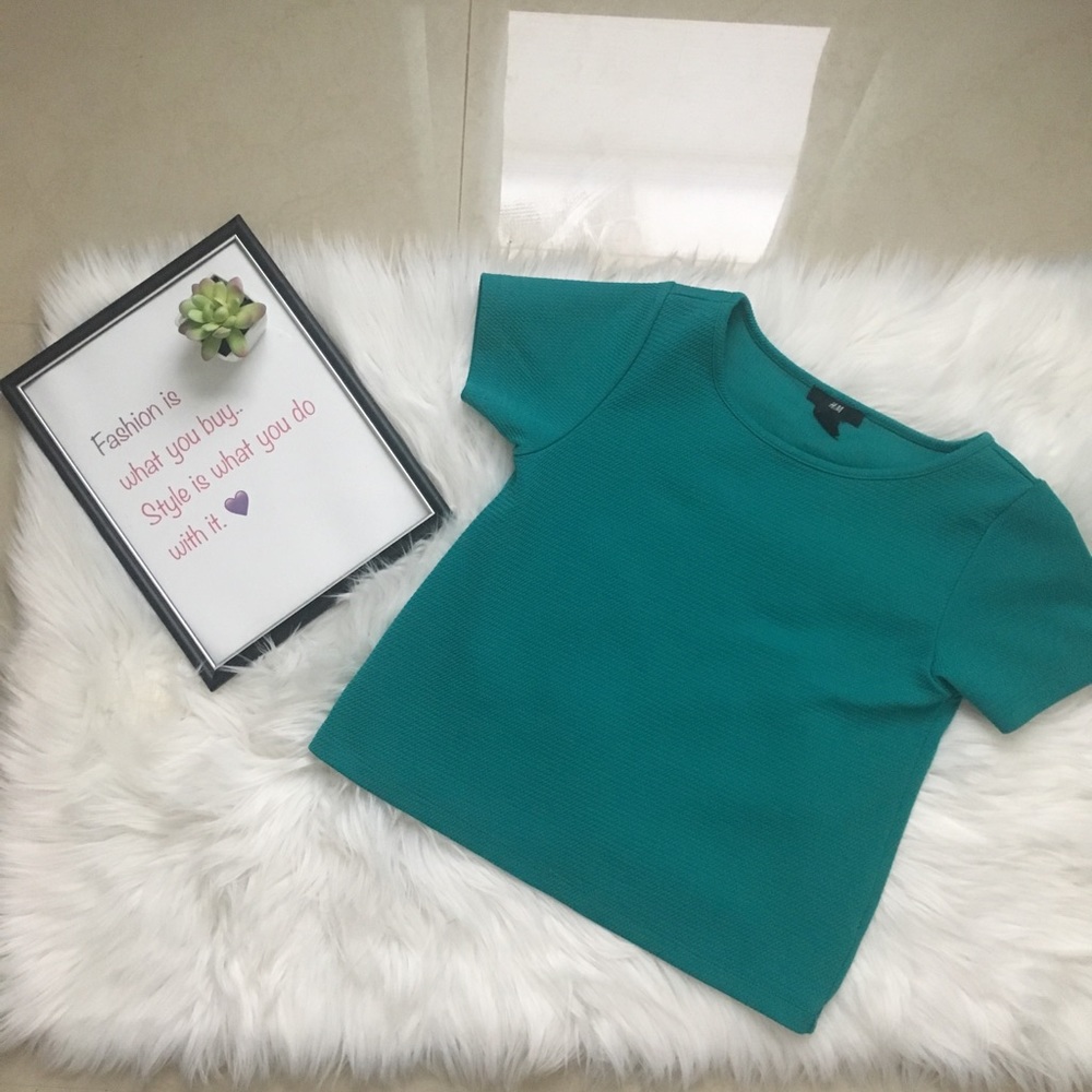 H&M Green/Turquoise Blouse/Top